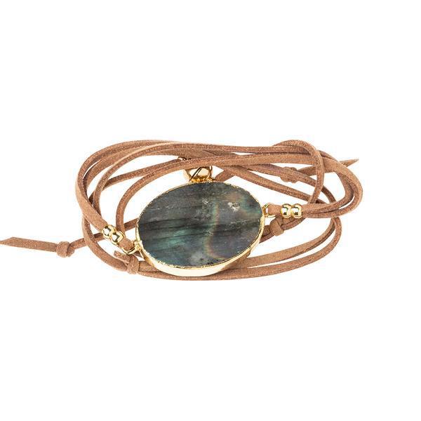 Suede & Stone Bracelet/Necklace