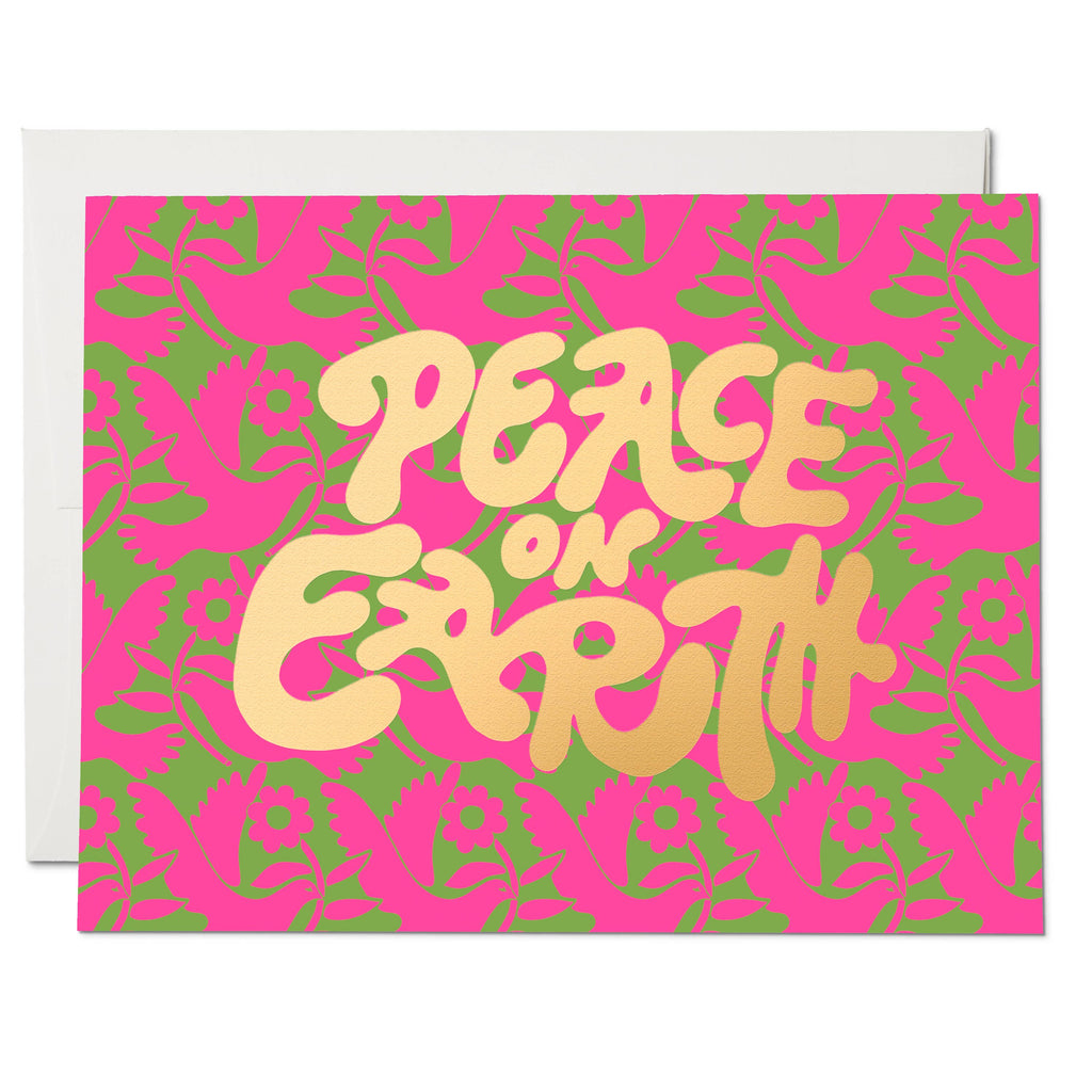 Peace on Earth holiday greeting card