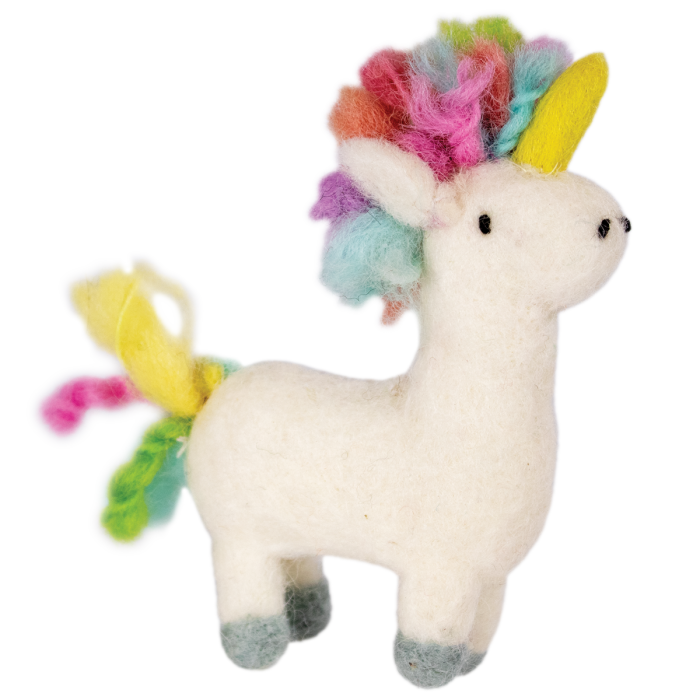 Rainbow Unicorn Ornament