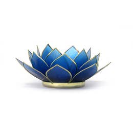 Gemstone Lotus Tea Light Holder - large