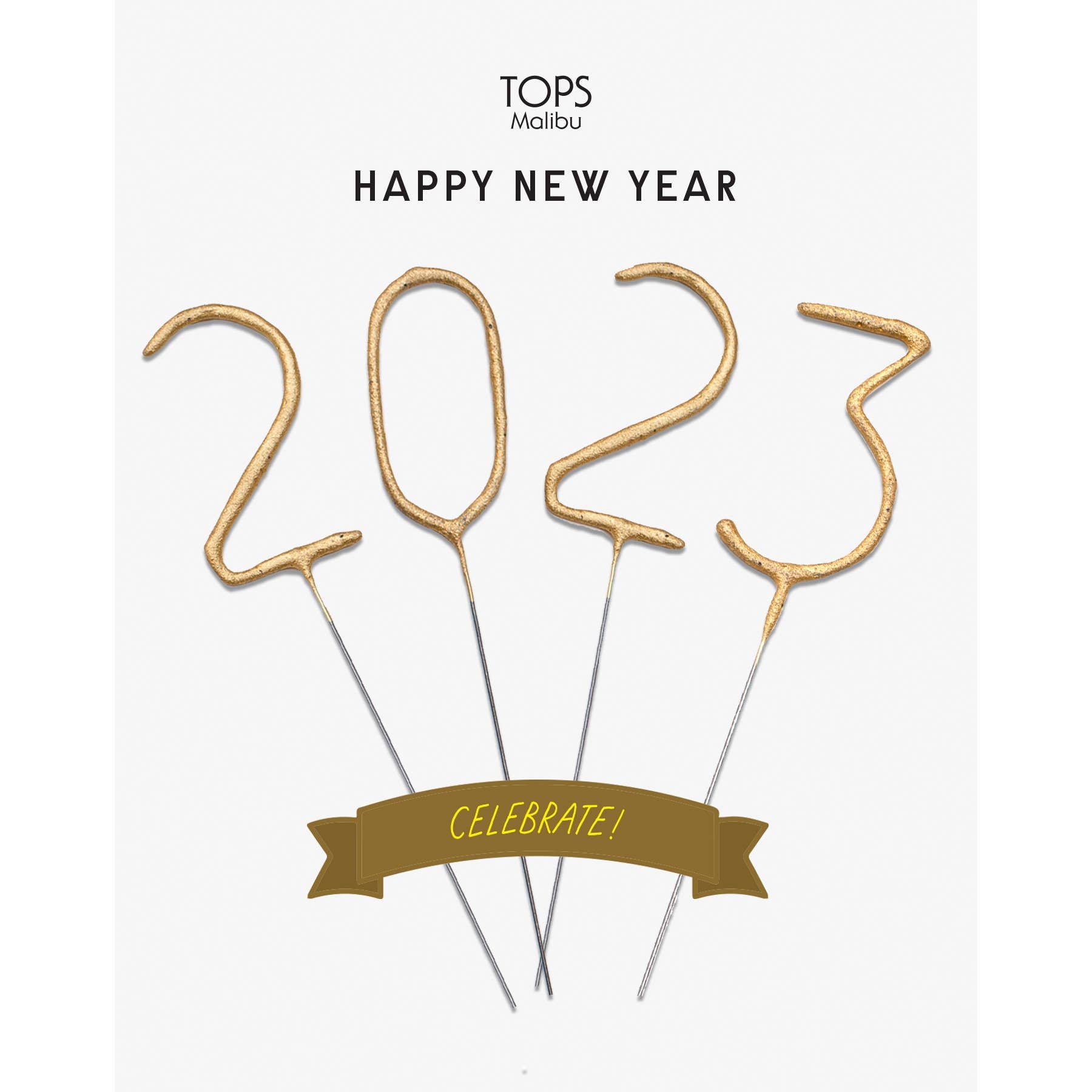 Gold Sparkler New Year Card