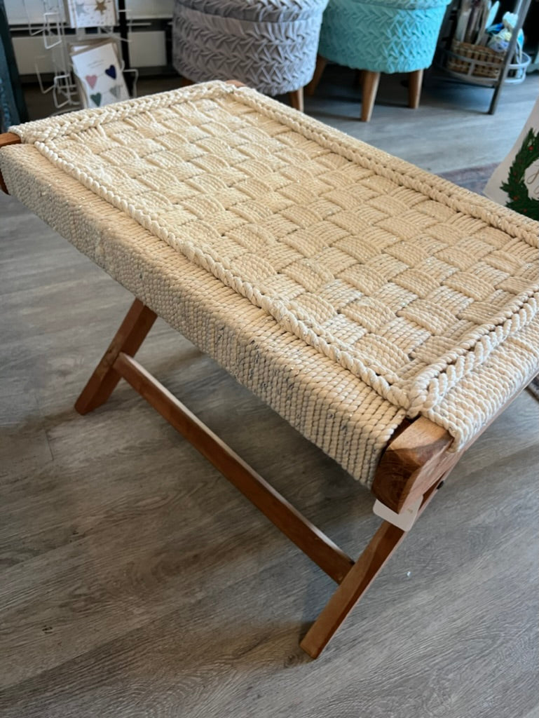 Folding Table / Stool with Woven Top