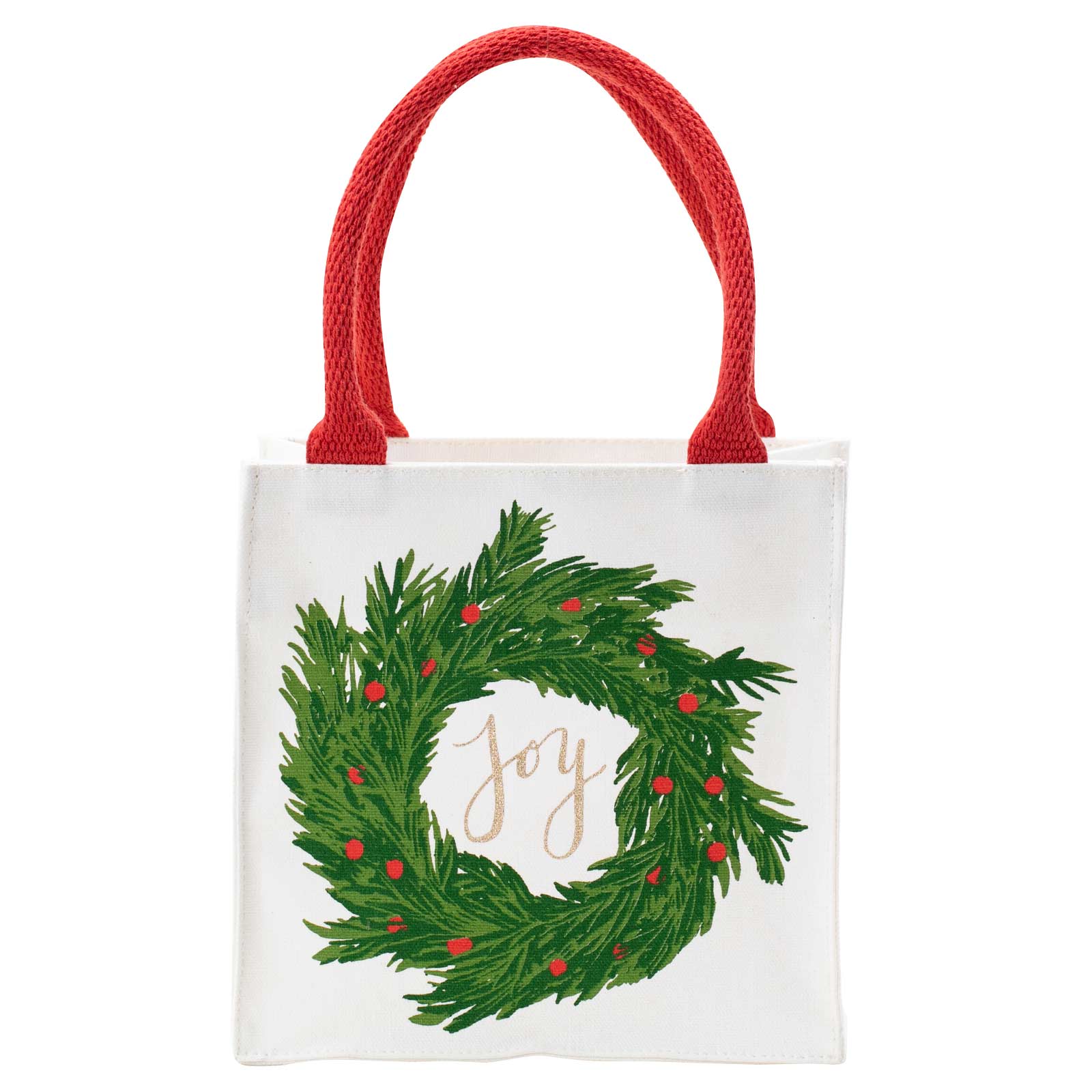 Joy Wreath Reusable Gift Bag