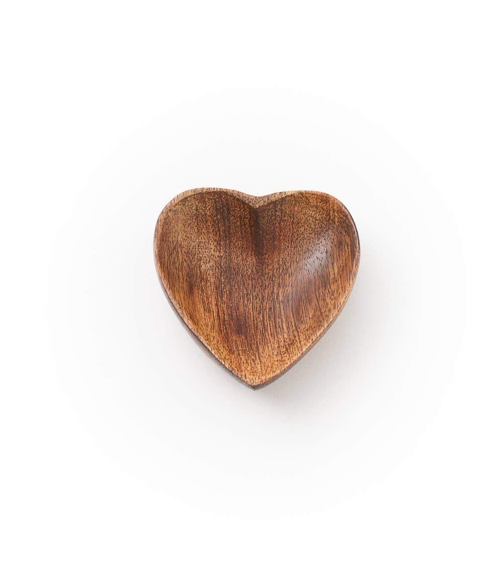 Small Mango Wood Heart Dish