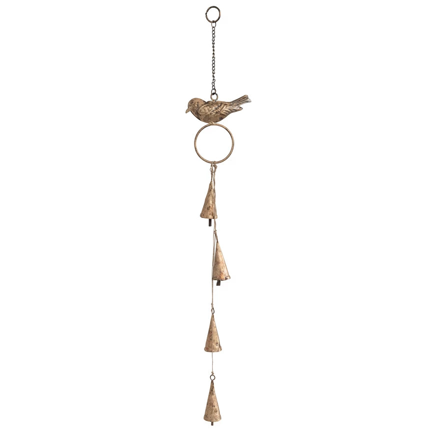 Metal Bells with Bird
