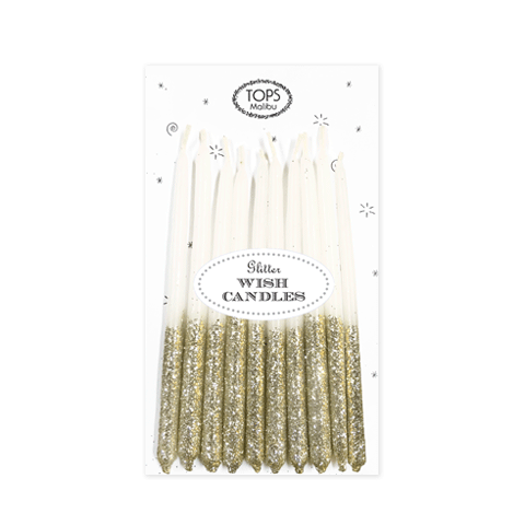 Glitter Wish Beeswax Candles - set of 10