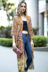 Long Floral Kimono