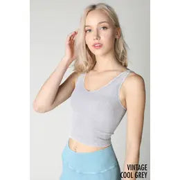 Vintage V Neck Crop Top