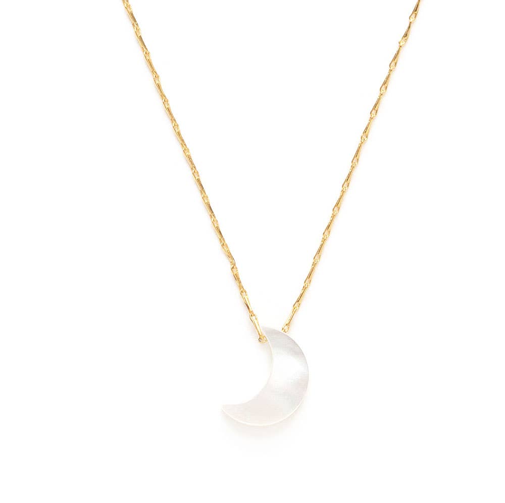 Mother of Pearl Moon Necklace