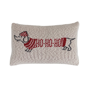 Dachshund Holiday Pillow