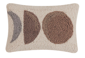 Moon Phases Hooked Pillow