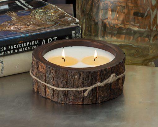 Tree Bark Pot Candle
