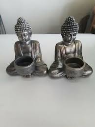 Silver Buddha Tea Light Holder