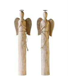 Hand Carved Mango Wood Angel