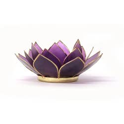Gemstone Lotus Tea Light Holder - large