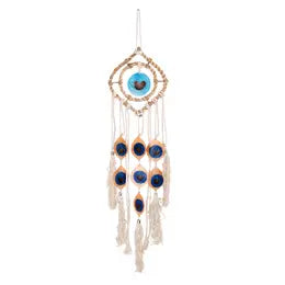 Peacock Capiz + Macrame Chime