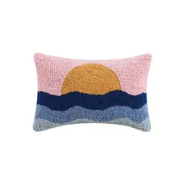 Sunset Hooked Pillow