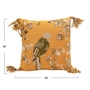 Golden Bird Pillow