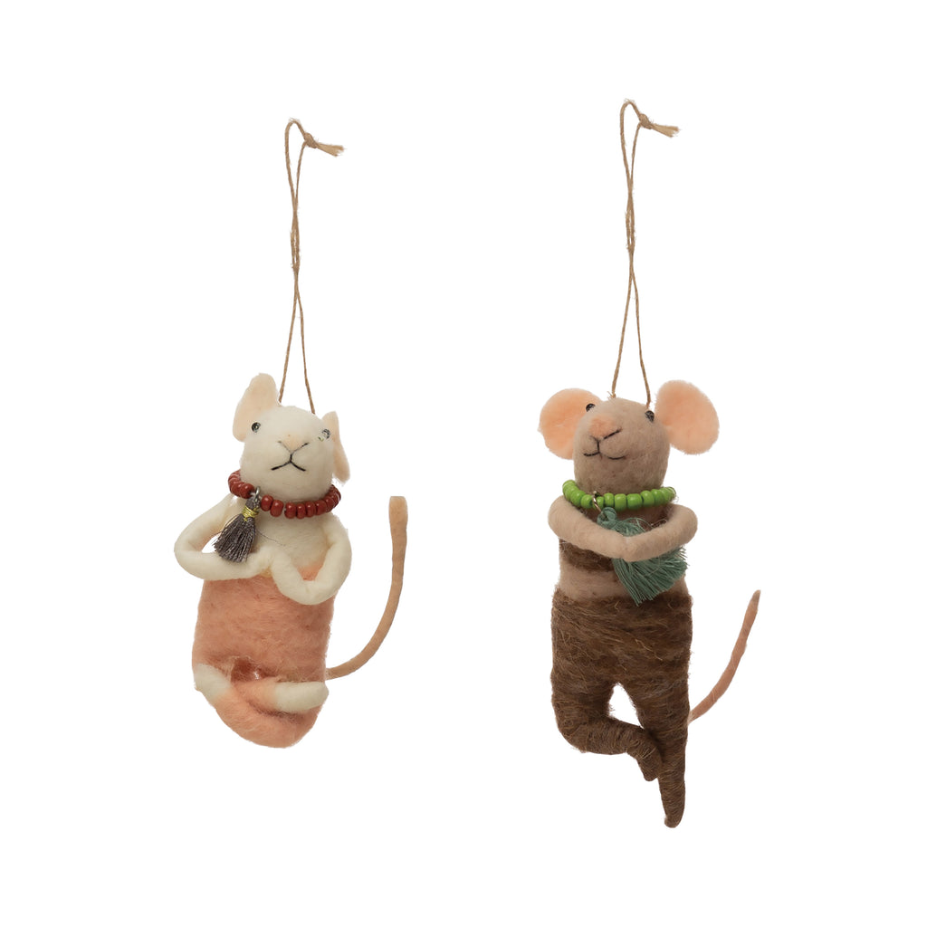 Yoga Mouse Ornament